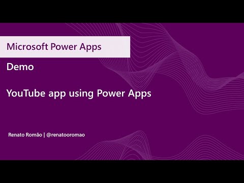 YouTube App using Power Apps Demo