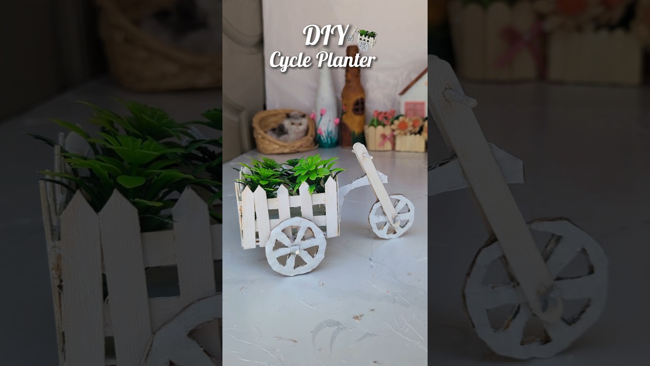 DIY Cycle planter ☘️#shorts #viralshorts #diyplanters #handmade #craftideas