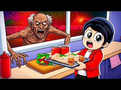 NEVER SELL FOOD at 3 AM in Roblox Scary Shawarma Kiosk | Karim Plays