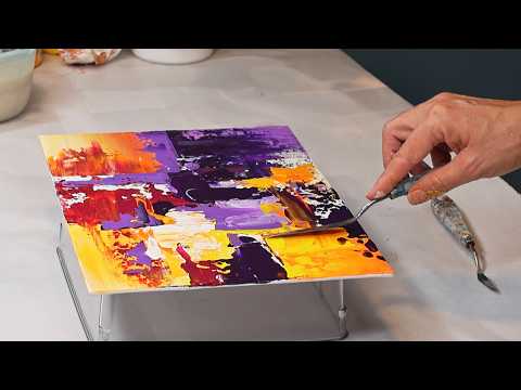 Complementary Colors Challenge | Balancing Chaos with Structure | Palette Knife Painting