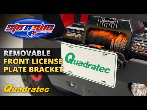 Sto N Sho Removable Quick Release Front License Plate Brackets for Roller or Hawse Winch Fairleads