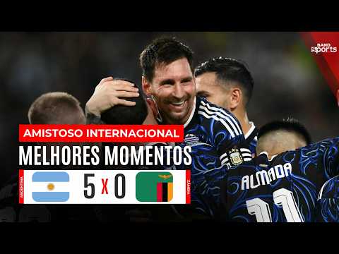 Gols e lances de Argentina x Zambia
