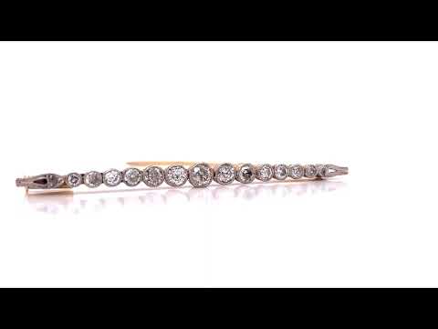 15ct/18ct Diamond Bar Brooch X1475
