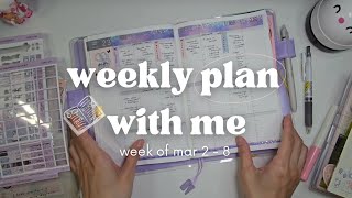 2-8 march weekly plan with me | switching to all-in-one planner | hobonichi cousin | weekly set-up