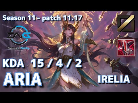 【韓国サーバー/GM】DFM Aria イレリア(Irelia) VS ルブラン(Leblanc) MID - Patch11.17 KR Ranked【LoL】