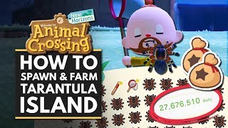 Animal Crossing New Horizons | How to Spawn & Farm TARANTULA Island for Easy Bells
