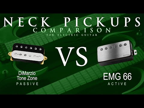 DiMarzio TONE ZONE vs EMG 66 - Neck Guitar Pickup Comparison Tone Demo