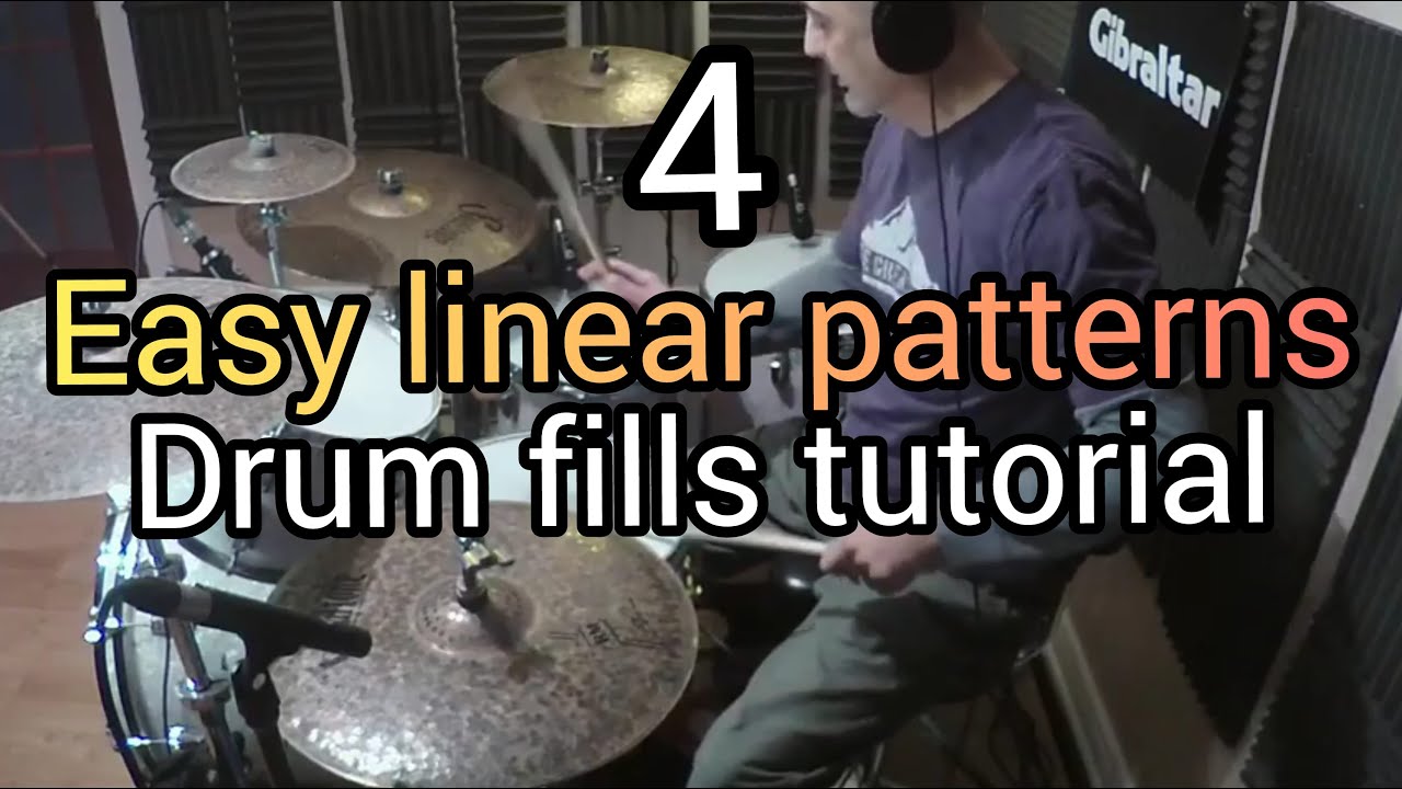Linear drum fills tutorial | Easy linear patterns | Step by step sticking