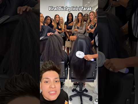 Viral düzleştirici tarağı deniyorum! #hair #tarak