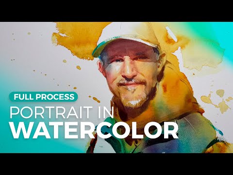Eudes Correia paints a Portrait in Watercolor - FULL process