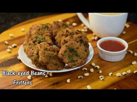 Black-eyed Beans Fritters Recipe | Alasanda/Bobbarlu vada | How to make black-eyed pea fritters