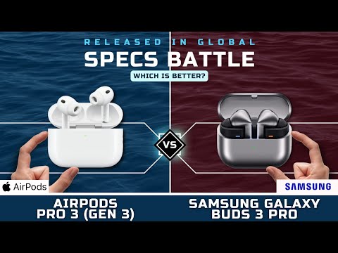 TOP 1!! AIRPODS PRO 3 vs SAMSUNG GALAXY BUDS 3 PRO | SPECS COMPARISON