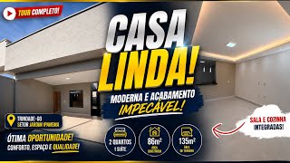 VOCÊ VAI SE SURPREENDER! Casa Nova com 2 Quartos e Acabamento Impecável em | Tour Completo