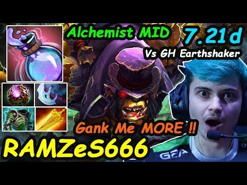 VP RAMZeS666 - [Alchemist] MID Gank me more !! Vs GH - [EarthShaker] 7.21d Dota 2 Gameplay