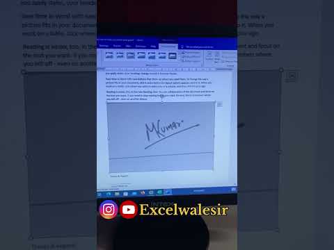 Add Signature ✍️ in Microsoft Word #excelwalesir #mswordtricks #mswordtips #shortvideo #ytshorts
