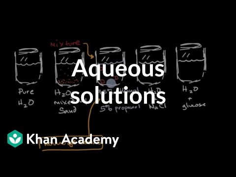 Aqueous solutions | Chemistry | Khan Academy