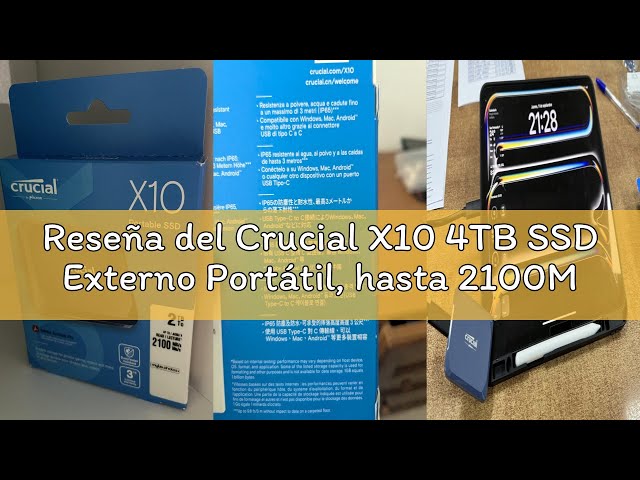Vídeo relacionado con Crucial X10 2TB SSD Externo Portátil, hasta 2100MB/s, USB-C 3.2 Gen2, Clasificación IP65 de resistencia al agua y al polvo, Disco Duro Sólido Externo, Azul Mate - CT2000X10SSD9-02