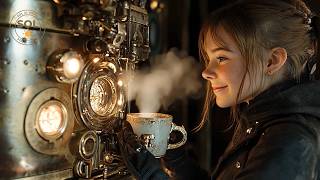 This is AI film short movie about A Day in the Steampunk Castle in the Sky babes cards AI Cards