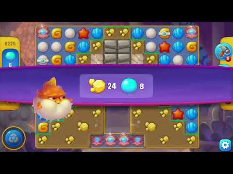 [FISHDOM Walkthrough] Level 6225 Super Hard (Qua màn - Fishdom)