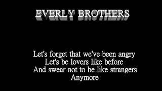The Everly Brothers +Like Strangers + Lyrics On Screen
