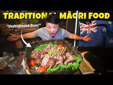 CHEAP Pizza Hut BREAKFAST & Māori TRADITIONAL Food Cooked in Hāngī (UNDERGROUND OVEN) in New Zealand