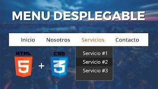 Como hacer un Menú Desplegable facil y sencillo con HTML y CSS