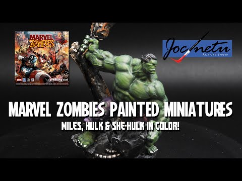 Marvel Zombies Painted Miniatures Part 5 ? | Hulk, Miles Morales, She-Hulk & More Heroes!