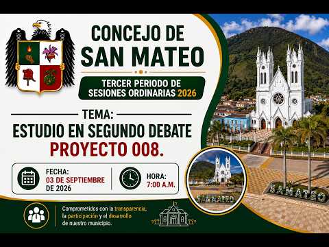 24° SESION ORDINARIA AGOSTO 2026. SEGUNDO DEBATE PROYECTO 008.