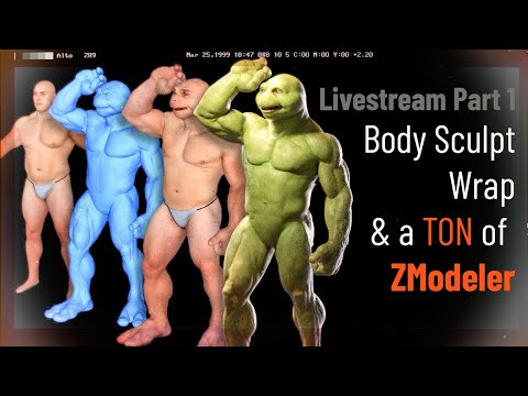 TMNT Part 1 - Body Sculpt and Wrap, Turtle Shell Creation, Straps, and a TON of ZModeler!