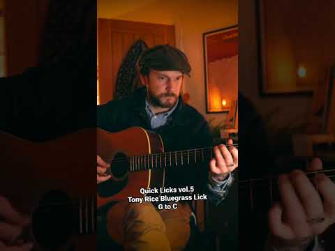 Quick licks vol.5 - Tony Rice fast bluegrass lick from G to C! #bluegrass #guitar #lesson #country