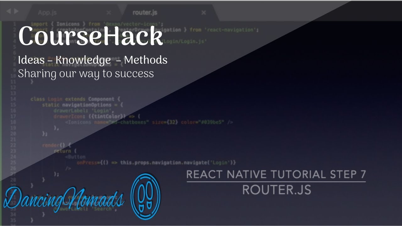 React Native Tutorial Step 7 - Router.js