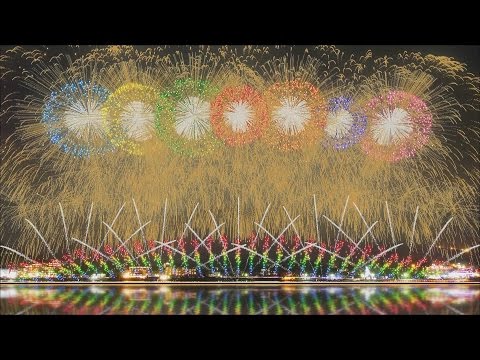 FWsim Mount Fuji Synchronized Fireworks Show2