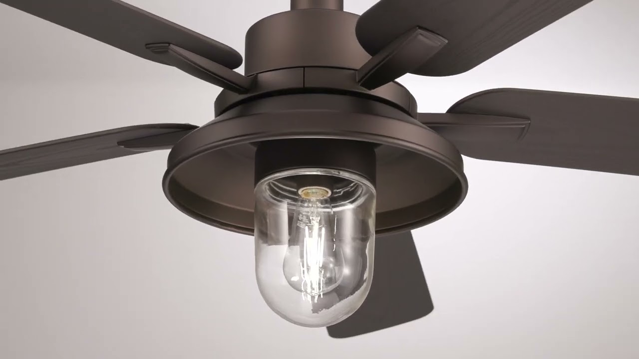 Video 1 Watch A Video About the Casa Vieja Ridgeline Bronze LED Outdoor Ceiling Fan with Remote
