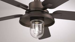 1_Watch A Video About the Casa Vieja Ridgeline Bronze LED Outdoor Ceiling Fan with Remote