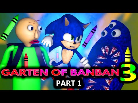 GARTEN OF BANBAN 3 PART 1 vs SONIC & BALDI Roblox Minecraft Animation CHALLENGE!