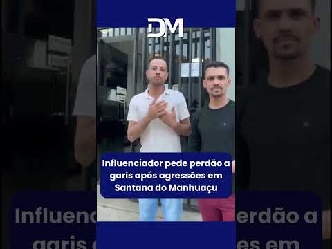 Influenciador pede perdão a garis após agressões em Santana do Manhuaçu