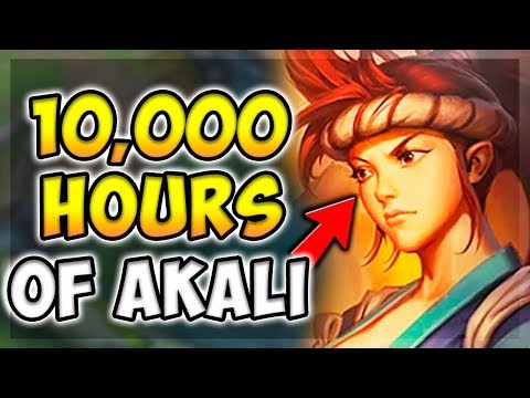 WHAT +10,000 HOURS OF PLAYING AKALI LOOKS LIKE! HIGH ELO OUTPLAYS/COMBOS! League of Legends