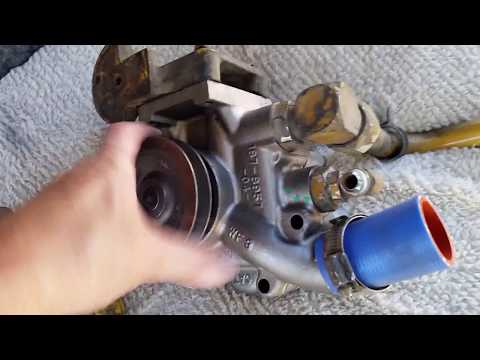 RV Repair: Caterpillar C7 Water Pump replaced while at Campground with basic hand tools.