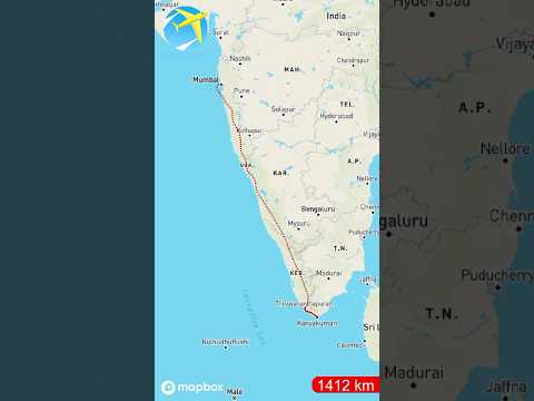 Rota de viagem de Mumbai para Kanyakumari | Índia 🇮🇳 #travel #trend #india #mumbai #kerala #flight