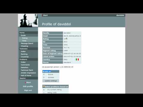 RISORSE INTERNET SCACCHI 09 - Chess Tactics Server - TATTICA SCACCHI LAMPO