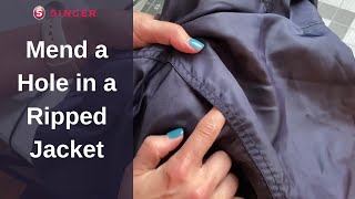 Mending a Ripped Bomber Jacket