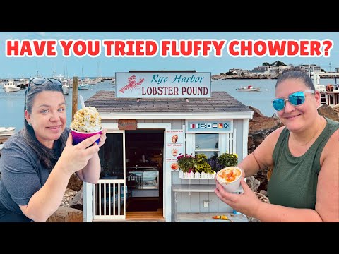 TRYING "FLUFFY CHOWDER" & NH #1 ICE CREAM | RYE HARBOR LOBSTER POUND | LAGO'S HOMEMADE ICE CREAM