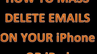 How to MASS delete emails from your iPhone or iPad