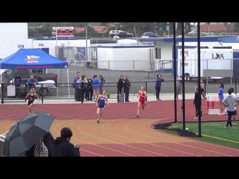 OpenG 200m vs Servite Rosary 3 11 15   Los Alamitos Girls