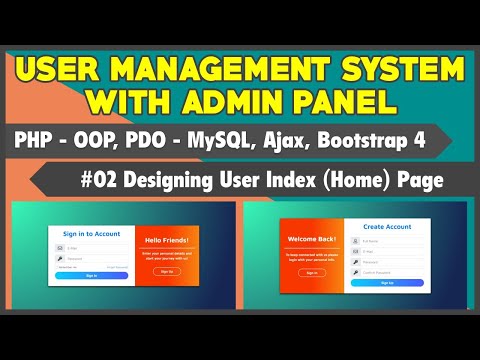 02 User Management System With Admin Panel | User Home Page Design Using Bootstrap 4 jQuery