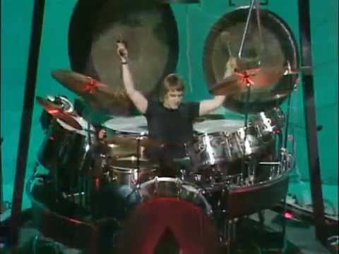 Carl Palmer Showing Off His Drums-10-21-73