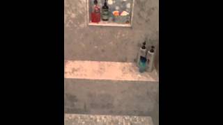 Water testing an ADA shower with Noble freestyle linear dra Water testing an ADA shower with Noble freestyle linear dra