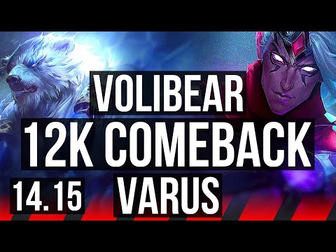 VOLIBEAR vs VARUS (TOP) | 12k comeback, 68% winrate | EUW Master | 14.15