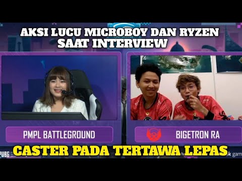 KOCAK!!! MOMEN LUCU MICROBOY DAN RYZEN SAAT INTERVIEW | PUBG MOBILE INDONESIA