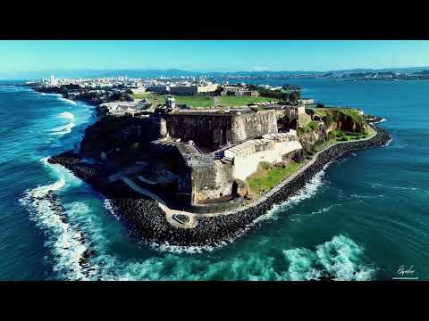 Old San Juan - Puerto Rico Drone Flight - Stunning Castle El Morro